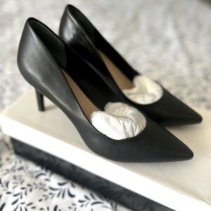 Alfani black leather flex pumps Sz 8.5
